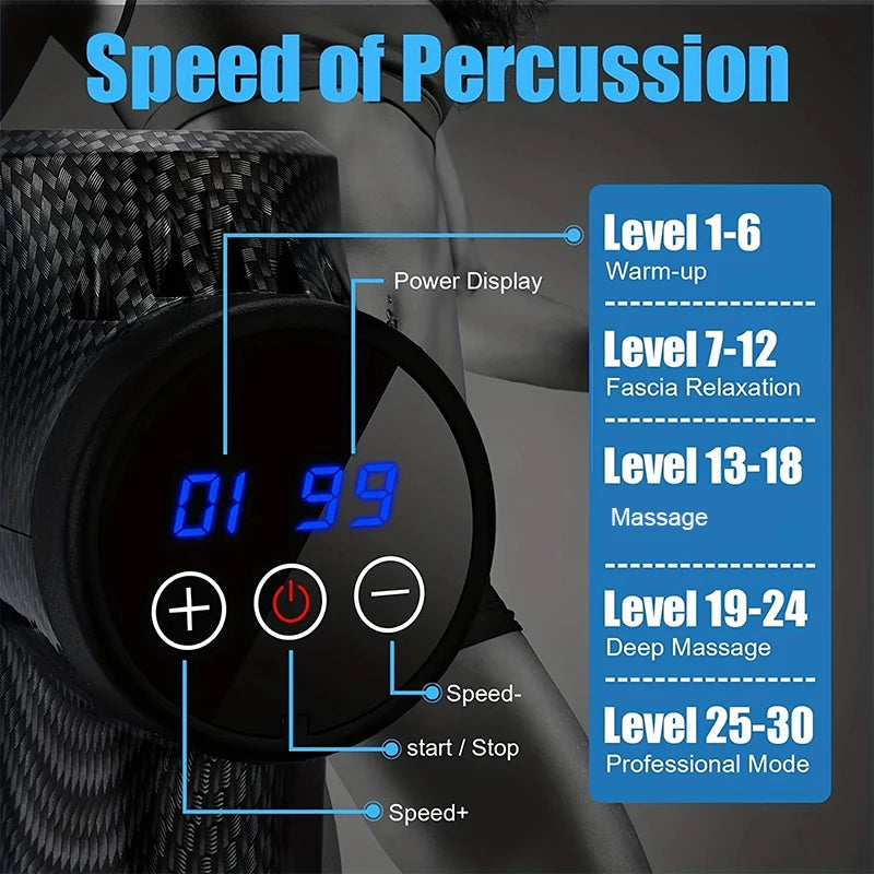 30-Speed Deep Tissue Percussion Massage Gun