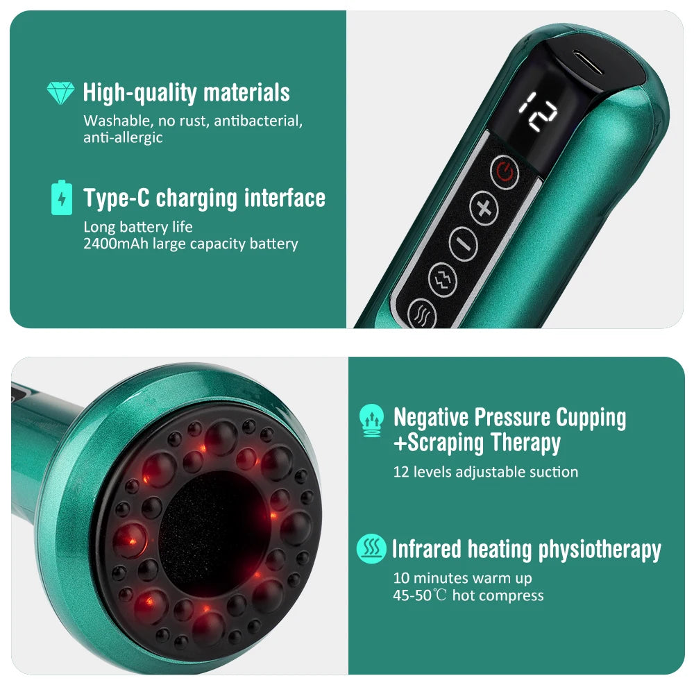 Smart Heated Cupping & Scraping Massager